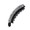 EZ PEACH バナナクリップ 簡単ヘ キラキラと輝 大きめ ヘアクリップ 大 シンプル ヘアアクセサリー 髪留め 髪飾り 大人 上品 ヘアアクセサリー (鉛...