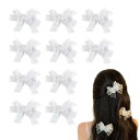 nalaina 蝶 ヘアクリップ ヘアピン (10個セット) 前髪クリップ かわいい レース 蝶 髪飾り 髪留め ヘアアクセサリー パーティー 誕生日 結婚式 ...
