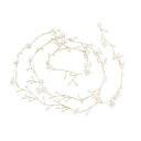 nalaina 髪飾り パール 花飾り ヘアバンド 花嫁 ヘッドドレス 髪飾り リボン ウェディング 編みおろし ヘアアクセサリー 結婚式 披露宴 パーティー 二次会 発表会 卒業式 パーティー 入学式 和装用