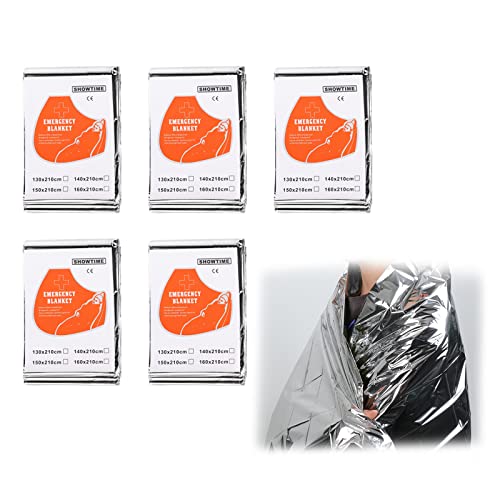 nalaina アルミシート5枚セットアルミブランケット サバイバルシート アウトドア あったかアルミシート 保温 シート 防寒 防災 緊急 登山時 防寒対策 避難グッズ 210×130cm