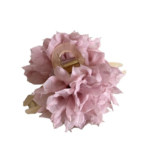 EZ PEACH ヘアクリップ 大きめ しっかりとまる バンスクリップ へあくりっぷ 髪留め クリップ 大きめしっかり 大 しっかりとまる 強力 オフィス 大人 おしゃれ 風呂バンス ヘアアクセサリー 高級造花 花ヘアクリップ 上品 可愛い (菖蒲色)