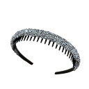 EZ PEACH カチューシャ シンプル キラキラと輝 べっラインストーン ラインストーン ヘッドアクセ ヘア デイリー ヘアアクセサリー カチューシャ 可愛い 前髪 髪留め 髪飾り 結婚式 発表会 入学式 (White)