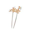 EZ PEACH 髪飾り パール 花ヘ ヘアコーム Uコーム 夜会巻き ら 簪 簡単ヘ 盛り髪 コーム 着物 浴衣 和装 夜会巻き ヘアピン お団子ヘアー 披露...