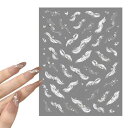 EZ PEACH ネイルシール リボン ネイルステッカー リボン 立体 レース 可愛い ネイル用シール 3d 透明 蝶結び 自己粘着 (White/パール)