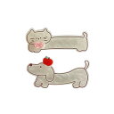 EZ PEACH ヘアピン おしゃれ 前髪クリップ 猫 犬 ダックスフント ヘアピン 可愛い 前髪ピン 大流行 可愛い 面白い 髪飾り ヘアアクセサリー 2本入 (Cream)