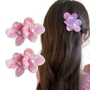 EZ PEACH こちょうらん 花 胡蝶蘭 ヘアピン ヘアクリップ 前髪 髪留め 髪飾り 和装 浴衣 和風 着物 ヘアアクセサリー 2点セット (撫子色)