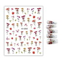 EZ PEACH ネイルシール ひまわり 菖蒲花 かすみ草 バラ ネイルステッカー アジサイ 花びら 花柄 桜 パープル系 3d 透明 花柄 春夏 花 自己粘着 貼るだけ ネイルアート (バラ)