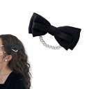 EZ PEACH バレッタ 大きめ シンプル ハート型 光沢感 蝶結び パール ライン セミマット パイプ ヘアアクセサリー レディース ヘアアクセサリー ヘア...