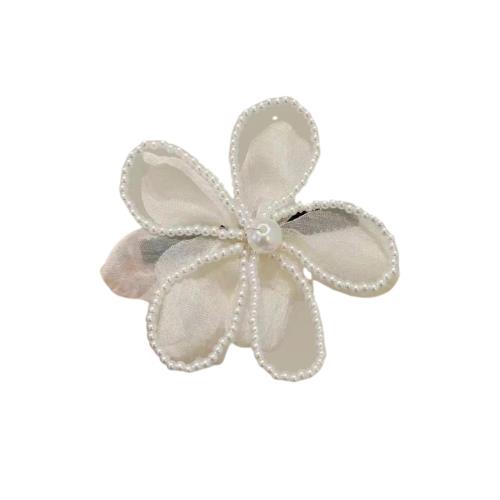 EZ PEACH 髪飾り クリアビーズ お花 キラキラ 髪留め 髪飾り ヘアアクセサリー レディース 結婚式 パー..