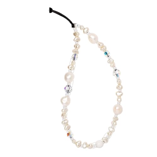 [EZ PEACH] ストラップ スマホ 手首 落下防止 携帯 ハンドストラップ 女の子 吊り下げペンダント装飾 落下防止 カラフルビーズ パール まんまるお花 全機種対応 (H)