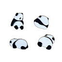ブローチ エナメル ラペル ピン キュート 合金 猫熊 パンダ かわいい動物 ラペルピン アクセサリー バックパックバッジ 衣類 バッグ ジャケット卒業式 誕生日プレゼント バックパック ピン ジャケット用 帽子 装飾 (4枚セット)