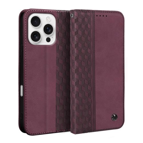 Gedurya iPhone 16 Pro Max ケース 手帳型 アイフォン16プロマックス ケース iPhone 16 Pro Max 手帳型 ケース ひし形柄 マグネット式 スタンド機能 iPhone16ProMax ケース 手帳型 携帯カバー カード収納 財布型 iPhone 16 Pro Max スマホケース 軽量 薄型 全面保護 耐衝撃 6