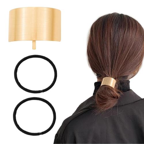 楽天FIDELAnalaina ポニーフック 髪留め ヘアゴム 3個セット ヘアアクセサリー ヘアカフ ヘアフック 髪飾り ヘアフック 挿すだけ 簡単アレンジ ヘアアクセサリー ゴールド 金属 強い おしゃれ 大人
