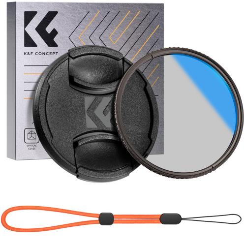 KF Concept 46mm PLフィルター 反射調整用 レンズキャップ付き 高透過率 薄枠 円偏...