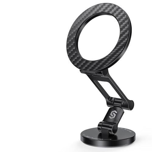 SyncwireはMagSafe車載ホルダーに対応、3つ折り可能な磁気スマホホルダー、360°回転車載ホルダー、強力なマグネットでダッシュボードマウント、安定性 取り付け簡単、iPhone 16 Pro Max 15 14 13 12および全てのスマホに対応
