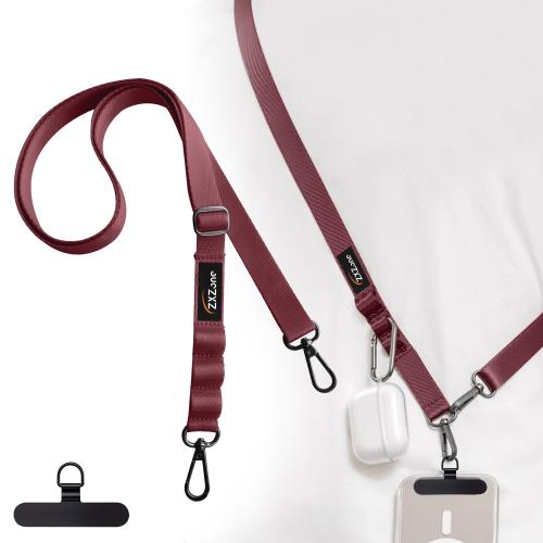 [ZXZone] スマホショルダー 斜めがけ首掛け肩掛け 携帯ストラップスマホストラップ 長い 160cm 幅 2cm 長さ調節可能 ストラップ 1本+タグパッチ1枚入り ストラップ ショルダーストラップ ロング ネックストラップ スマホ用 パスケース 肩掛け 首かけ ブランド 紛失・落下・盗