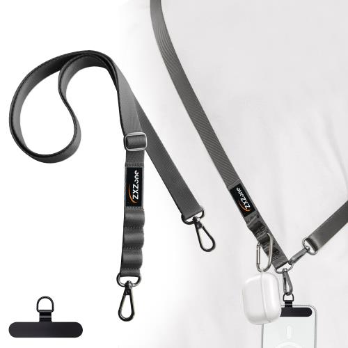 [ZXZone] スマホショルダー 斜めがけ首掛け肩掛け 携帯ストラップスマホストラップ 長い 160cm 幅 2cm 長さ調節可能 ストラップ 1本+タグパッチ1枚入り ショルダーストラップ ロング ネックストラップ スマホ用 パスケース 肩掛け 首かけ ブランド 紛失・落下・盗難防止 便利