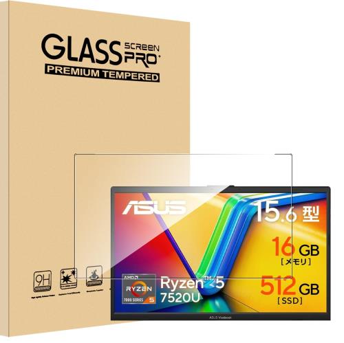 1枚セット対応 ASUS ノートパソコン Vivobook Go 15 E1504FA ガラスフィルム 15.6インチ Sediven 日本製素材旭硝子製 フィ...