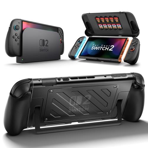 JSAUX 分体式保護ケース（Switch 2対応）｜TPU製ミドルフレーム＆PC製フェイスカバー｜滑り止め付きエ..