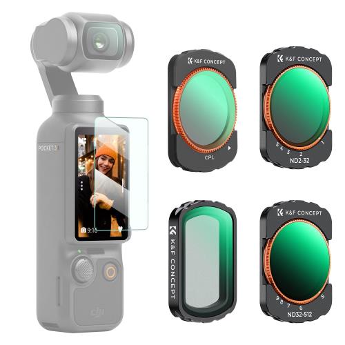 KF Concept DJI OSMO Pocket 3�� (ND2-32+ND32-512+CPL+1/4�֥�å��ߥ���) ������æ�� �������� AGC���إ��饹 28�إʥΥ����ƥ��� �ɿ��ɱ�