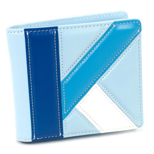 [キタムラ] カラフルK 二折財布 PH0814 アイスブルー／コンビ [青] 21001