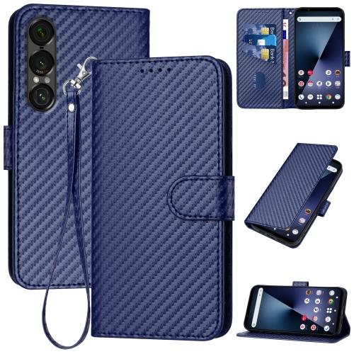 Gedurya Xperia 1 VII ケース 手帳型 エクスペリア1 vii スマホケース 炭素繊維ブレイドスタイル 肌触り良い SO-51F ケース SOG15 携帯カバー マグネット開閉式 スタ・