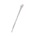 EZ PEACH かんざし スティック かんざし ヘアスティック 天然石 一本挿し シンプル ヘアアクセサリー 浴衣 ゆかた (バラ/灰桜)