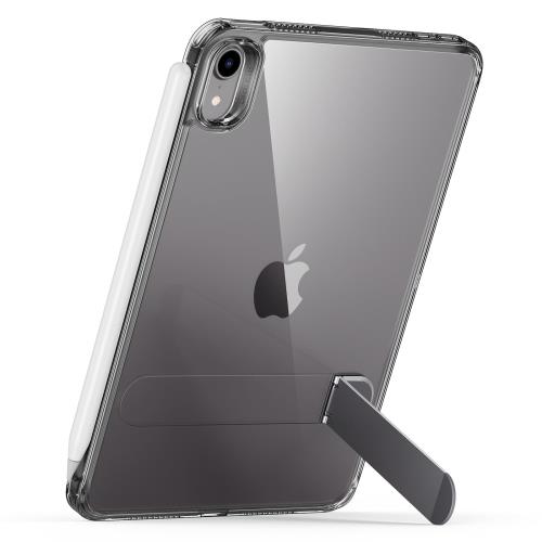 ESR iPad mini7 ケース (A17 Pro、2024) iPad mini 第7/6世代 スタンド付きケース (2024/2021) 3スタンドモード スリムで軽量落下防止 Pencil Pro/USB-C対応 Boostキックスタンドケース ブラッククリア(2.0)