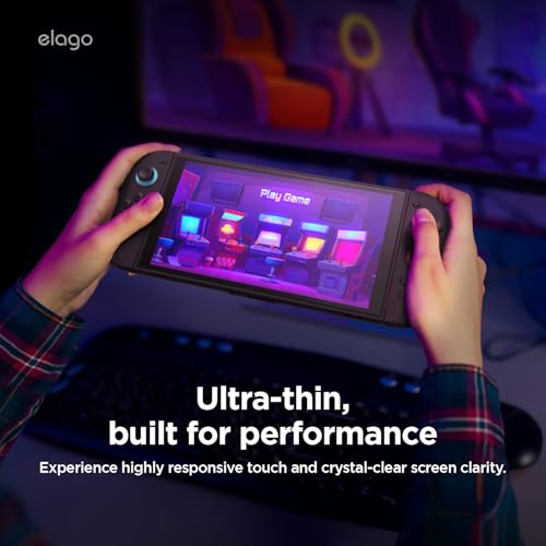elago Switch 2 対応 保護フィルム 9H ガラス 使用 薄型 クリア ガラスフィルム 貼り付け ガイド 付き 保護 アクセサリー [ Switch2 スイッチ2 対応 ] TEMPERED GLASS SCREEN PROTECTOR クリア
