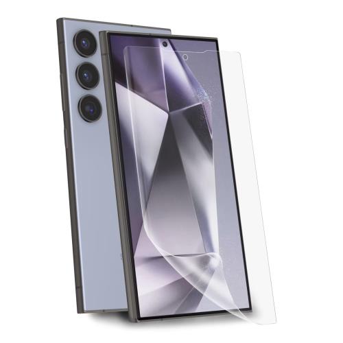 TPU2枚Galaxy S24Ultra フィルム ギャラクシーS24ウルトラ 保護フィルム 指紋認証対応 ぎゃらくしーS24Ultra 全面 保護 シート TPU素材 SC-52E SCG26 液晶保護 ふぃるむ