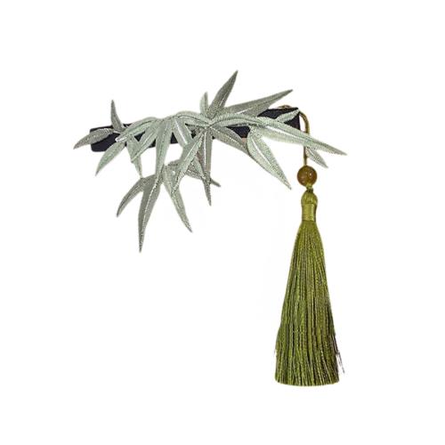 EZ PEACH バレッタ ヘアアクセサリー 大きめ シンプル フラワー 髪飾り 髪留め OL 女性 ガールズ ビンテージ クリスタル ヘアピン スプリングクリップカード ヘアアクセサリー 花 プレゼント (青竹)