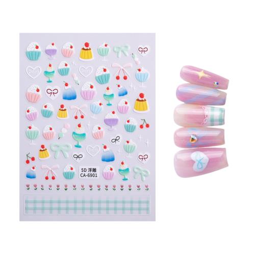 EZ PEACH ネイルシール 可愛いネイルシール 春 夏 飴 お菓子 夏祭り 萌え萌え 食品サンプル 面白い ネ..