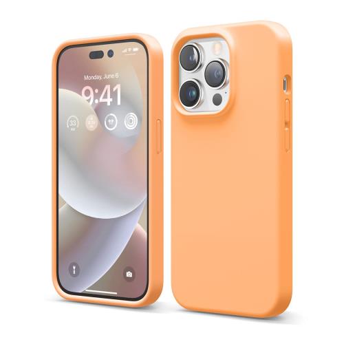 elago iPhone14 Pro 対応 ケース シリコン カバー シンプル スマホケース 耐衝撃 薄型 スマホカバー スリム 衝撃吸収 iPhoneケース 対衝撃 シリコンケース [ Apple iPhone 14 プロ iPhone14プロ iPhone4Pro アイフォン14Pro アイフォン14プロ 対応 ] SILICONE CASE オレンジ