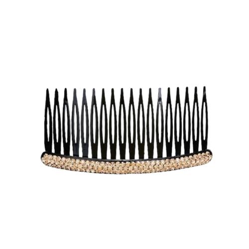 EZ PEACH オフィス DE 夜会巻き らくちん かんたん ヘアアレンジ 初心者の方にお勧め 小粒タ クリスタル 夜会巻き コーム 結婚式 卒業式 パーティー 和装 ヘッドドレス (Small/Gold)