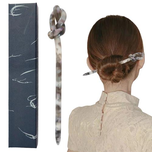 DY.2ten かんざし 一本挿し 簪 からませ飴型 シンプル 優雅 髪飾り べっ甲風 一本簪 普段使い 和装小物..