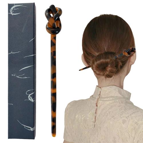 DY.2ten かんざし 一本挿し 簪 からませ飴型 シンプル 優雅 髪飾り べっ甲風 一本簪 普段使い 和装小物..