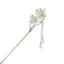 EZ PEACH かんざし スティック かんざし ヘアスティック 蝶 桜 花 パール 簪パーツ 一本挿し シンプル ヘアアクセサリー 浴衣 ゆかた 和装小物 髪留め 髪飾り 和風 着物 ヘアアクセサリー (Gold/花と蝶)
