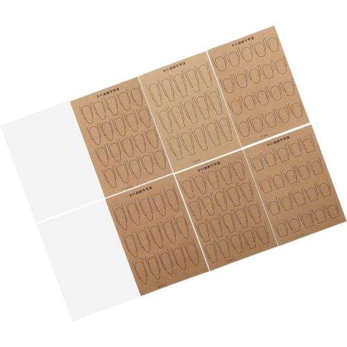 EZ PEACH ネイル 美甲 ネイルデザイン ネイルアート 練習帳 学者向け シート付 練習用 利用可能な ネイルアート手描きデザインペーパー 練習ツール 者 繰り返し 8枚入り (A Set)