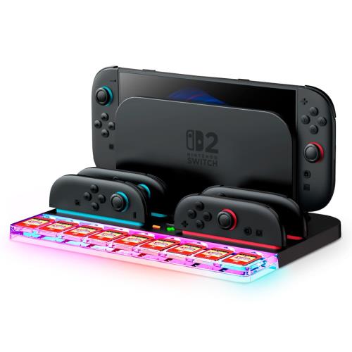 SUPCASE Nintendo Switch 2 Joy Con コントローラー 充電器 大容量 ゲームカード9枚収納 四つJoy Con収..