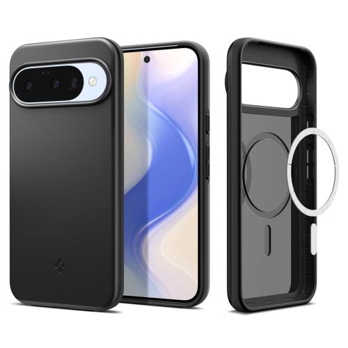 Spigen Pixel 10 / 10 Pro ケース 薄型 軽量 マット 耐衝撃 MagSafe対応 米軍MIL規格 シンフィット・マグフィット ACS09699 (ブラック)