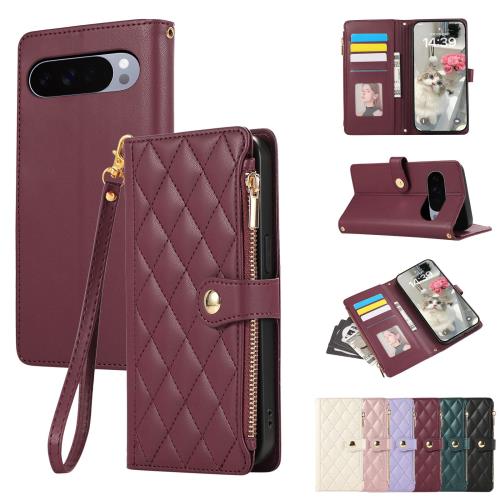 Rosbtib Google Pixel 10 Pro XL ケース 手帳型 pixel10 pro xl ケース 財布型 カバー ピクセル10プロ X L ケース 手帳型 おしゃれ ファスナー型 小銭入れ カード収納 携帯カバー グーグルピクセル10Pro xl スマホケース 刺繍 高級PUレザー 肌触り良い マグネット式 スタンド