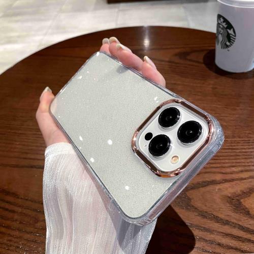 QLTYPRI iPhone 15 Plus 用 ケース iPhone 14 Plus 用 ケース クリア グリッター おしゃれ 韓国 キラキラ 透明 可愛い 耐衝撃 スマホケース ワイヤレス充電対応 ストラップホール付き アイフォン14 Plus/15 Plus カバー 6.7インチ 対応 - クリア
