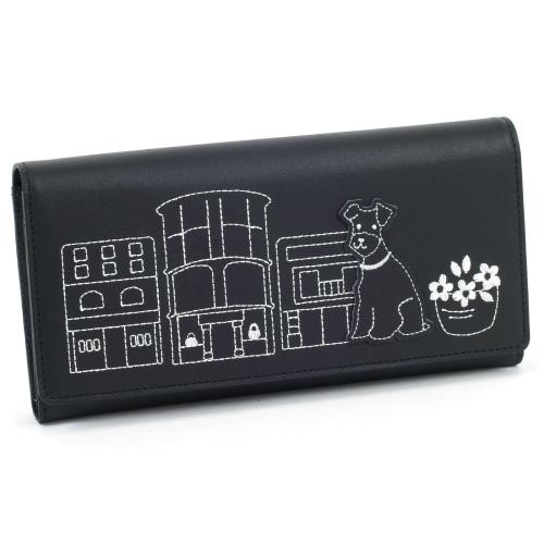 [キタムラ] 元町ワンちゃん 長財布 PH0802 ダークブルー（ミニチュア・シュナウザー） [紺] 10102