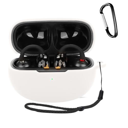 Earfun Clip用 ケース カバー 多機能掃除道具付き HUKWIMO カラビナ付き+ストラップ付き 耐衝撃 防水 防塵 装着充電可能 全面保護 キズ防止 EAFUN_CLIP 対応 