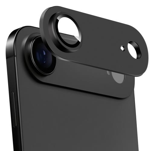 ZXZone for iPhone 17 Air カメラフィルム アルミ合金製＋AR高透過率強化ガラス アイフォン 17 Air レンズ保護 カメラカバー レンズ保護 フィルム 防爆裂 ・耐衝撃・スクラッチ防止・露出オーバー防止・ケースに干渉なし (ブラック, いPhone 17 Air)
