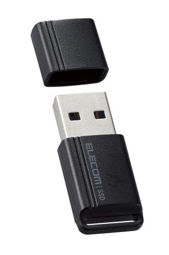 エレコム SSD 外付け ポータブル 1TB USB3.2 (Gen2) 小型USBメモリサイズ テレビ録画対応 PS5対応 読込速度最大600MB/s 書込速度最大500MB/s ESD-EAXS1000GBK