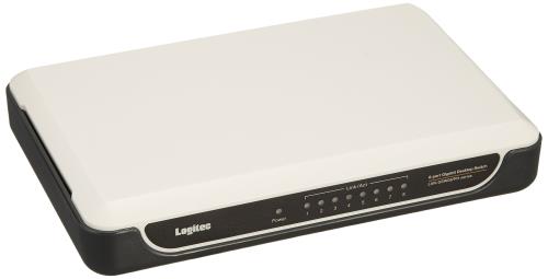 Logitec å󥰥ϥ 8ݡ ץ饹å Ÿդ ӥåб ۥ磻 LAN-GSW08/PH