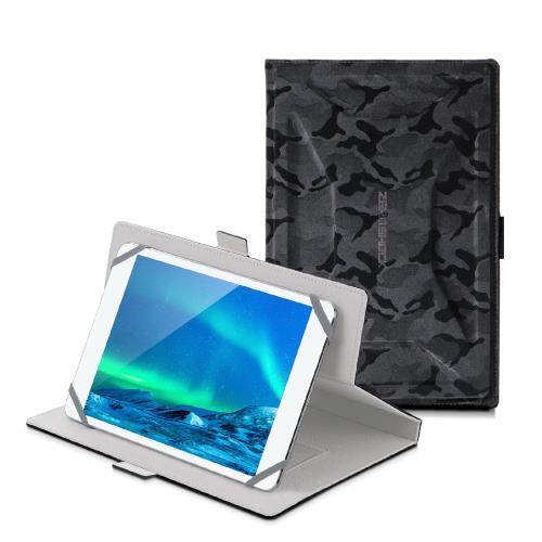 エレコム タブレットケース 汎用 ブックタイプ 衝撃吸収 ZEROSHOCK 7.0~8.4インチ 迷彩ブラック 7インチ 7.9インチ 8インチ 8.4インチ TB-08ZEROFT1の商品画像