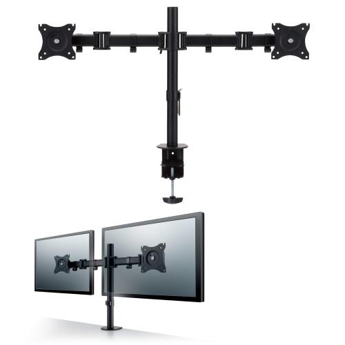 エレコム PCモニターアーム ディスプレイアーム 2画面 回転 ロング 耐荷重:8.0kg(×2) ブラック DPA-DL01BK