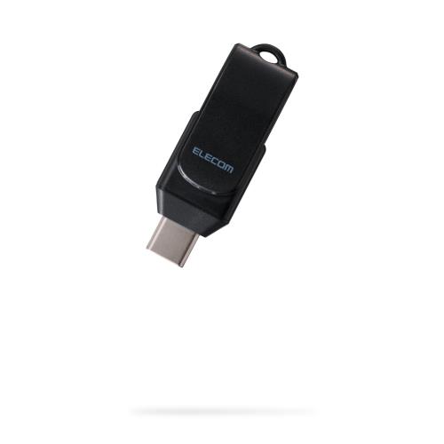 エレコム USBメモリ 32GB USB3.2 Gen1 Type-C 回転式 iPhone対応 対応OS(Windows/MacOS/iOS/Android/iPadOS) ブラック MF-CEU3032GBK/E